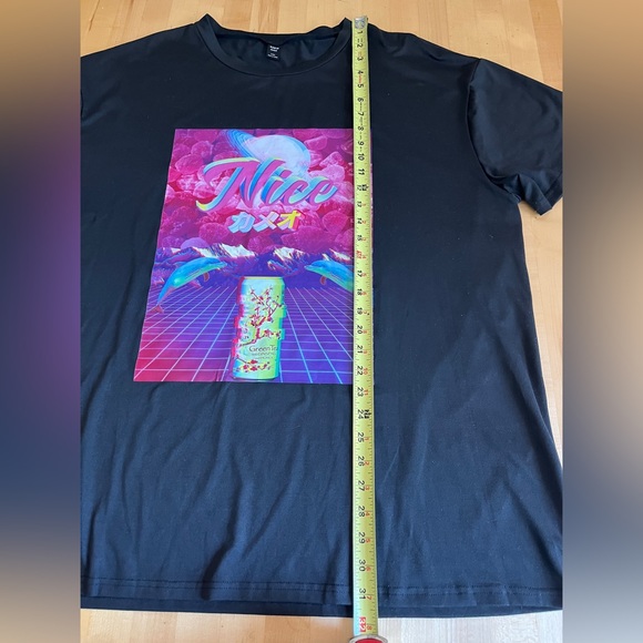 🔥Arizona Green Tea Vapor Wave T-shirt w/Dolphins by SHEIN Curve Size 1X *NWOT - Picture 5 of 7